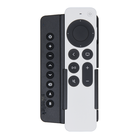 Sideclick Universal Remote Attachment for Apple TV 2nd Gen 4K - Silver Siri Remote